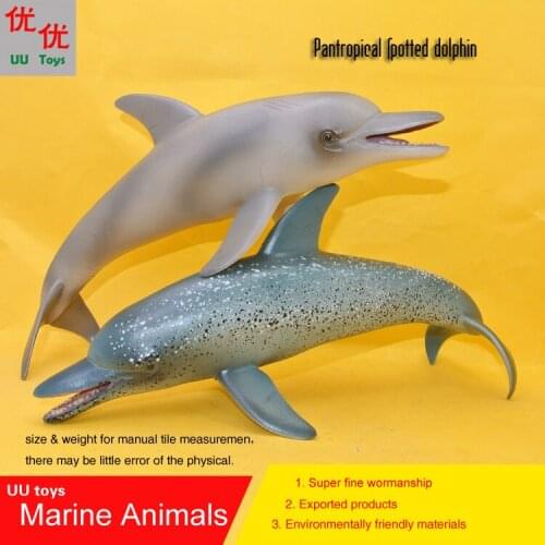 Hot toys Pantropical spotted dolphin Simulation model Marine Animals Sea Animal kids gift educational props Action Figures