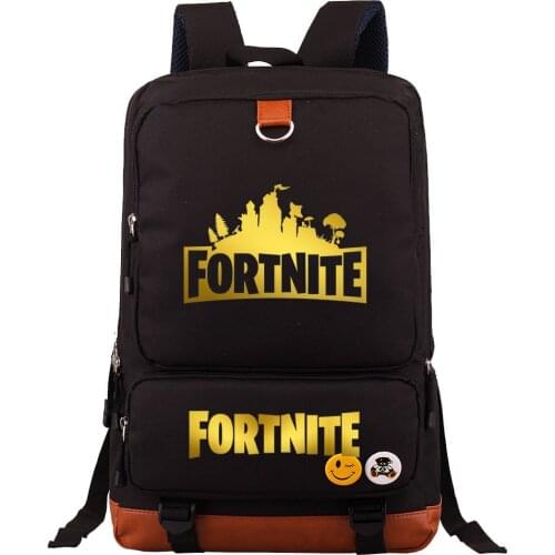 Game Fortnite Backpack Students Canvas School Bags Large Capacity Unisex Rucksack For Men and Women Mochila infantil