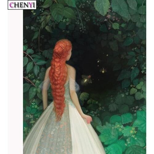 CHENYI Girl Princess Diamond Painting Full Square/Round Drill Cross Stitch Kit Embroidery Diamond Mosaic Picture For Home Decor