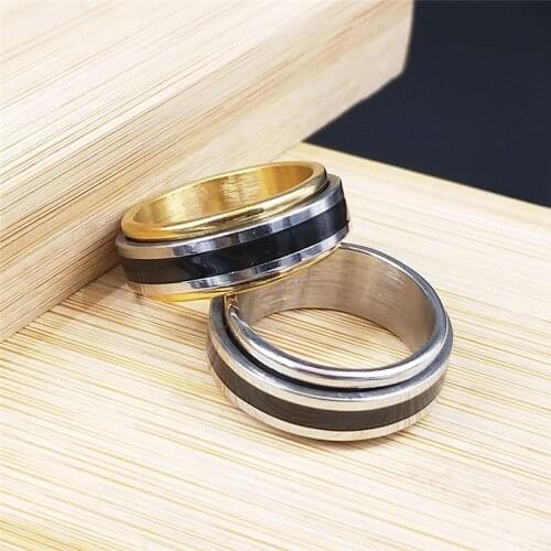 1pcs Geometric Enamel Stainless Steel Women/Men Rings Jewellery Gold/Silver Color Rings Jewelry anillo acero inoxidable R8S05