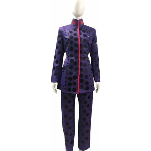 JOJOS BIZARRE Adventure VENTO AUREO Golden wind Kujo Jotaro Outfit Suit Kakyouin Noriaki Cosplay Costumes Halloween Adult man