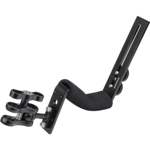 Camera Diving Tray Single Arm Aluminium Handle Grip with Ball Butterfly Clip Arm Clamp Mount for Underwater Camera Housings