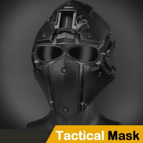 Military Airsoft Full Face Mask Impact Resistance Tactical Paintball Shooting Mask Outdoor CS Wargame Combat Full Face Mask