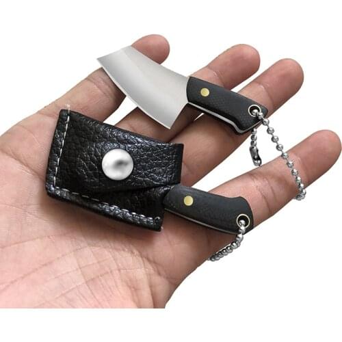 Stainless Steel Mini Kitchen Knife Portable Pocket EDC Knife Keychain Cute Gift Key Ring Camping Pendant Accessories