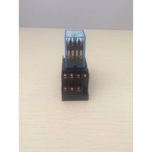 1 Set Mini Relay MY4NJ 14 Pin 5A With LED + PYF14A Socket Base Intermediate Relay 12VDC 24VDC 110VAC 220VAC