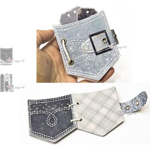 Mmao Crafts Metal Steel Cutting Dies New design Jeans pocket belt Stencil For DIY Scrapbooking Paper/photo Cards Embossing Dies