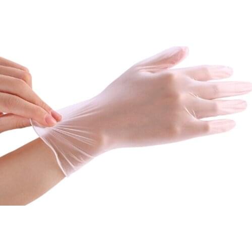 Environmental protection disposable PVC gloves powder-free hygienic transparent food grade isolation protective inspection glove