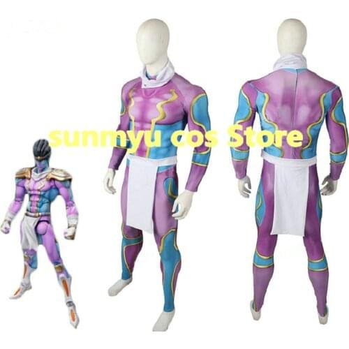 JoJos Bizarre Adventure Kujo Jotaro Stand Star Platinum Muscle Bodysuit Cosplay Costume Custom Size