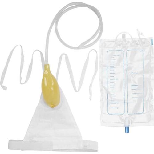 Diaper Adult for Elderly Disabled Men Urinal Male Urination Device Funnel Urine Bag for Elderly Bedridden Patient 1000ml