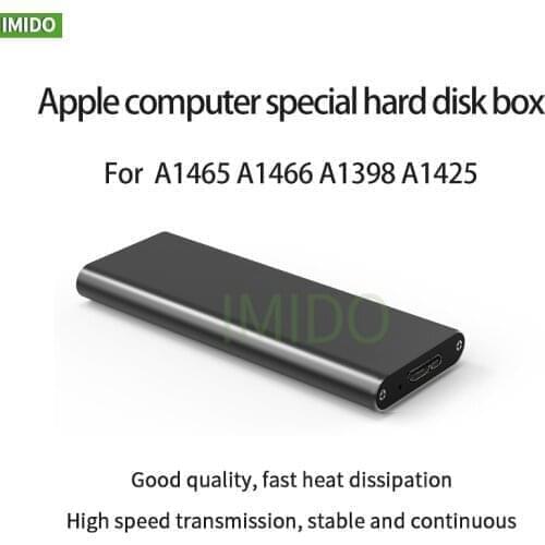 Suitable for Apple MacBook2012 Air Pro SSD portable case USB3.0 to17+7pin a1466a1465a1425a1398 2013 early mobile hard disk CASE