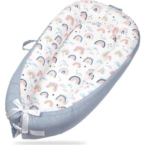 90*50cm Baby Nest Bed Portable Crib Travel Foldable Bed Infant Toddler Cotton Cradle For Newborn Baby Bed Bassinet Bumper