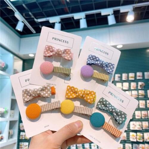 Dot Print Hair Pins For Girls Butterfly Hair Accessories Set Hair Clip Hair Grip Kids Party Show Hair Styling Tools Barrettes