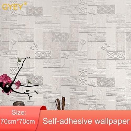 Self-adhesive 3D Wall Stickers Decorative Bedroom Bedside Living Toom TV Background Wall Paper Waterproof 70*70 Wallpaper