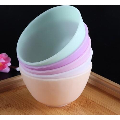 Anti-Drop Silicone Bowl DIY Face Mask Mixing Tools Beauty Makeup Devices Facial Mask bowl Salt Sugar Dressing Bowl