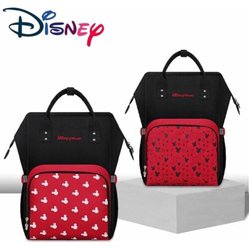 Disney Backpacks Mummy Diaper Bag Multifunction Large Capacity Double Shoulder Travel Stroller Carriage bag USB heater DPB07