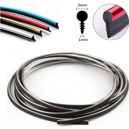 Bright Chrome Nickel Plating Ribbed Torpedo Strip 5 Meter Indoor Venue Accessories Car For