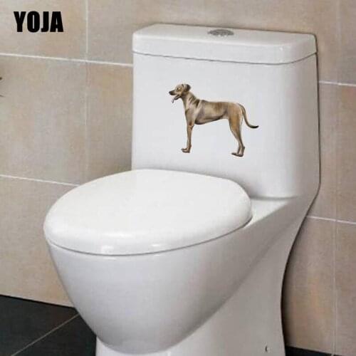 YOJA 22.9*17.2CM Interesting Dog Wall Decal Living Room Home Toilet Sticker Decoration T3-0670