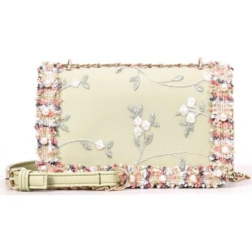 Bag womens bag 2021 new stiletto bag small square bag lady bag a hundred pearl one-shoulder fashion bag