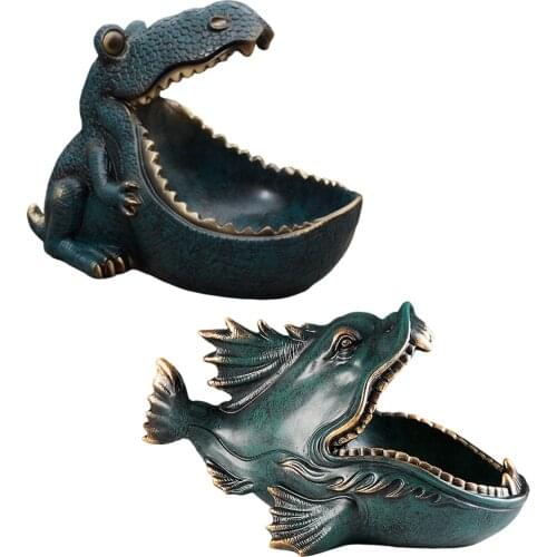 Animals Statue Figurine Jewelry Rings Storage Box Sculpture Case Home Decor