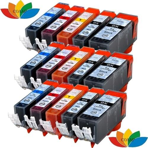 15pk Compatible pgi220 cli221 ink cartridge for canon MX860 MX870 MP620 MP630 MP640 MP540 MP550 MP560 MP980 MP990 Printer