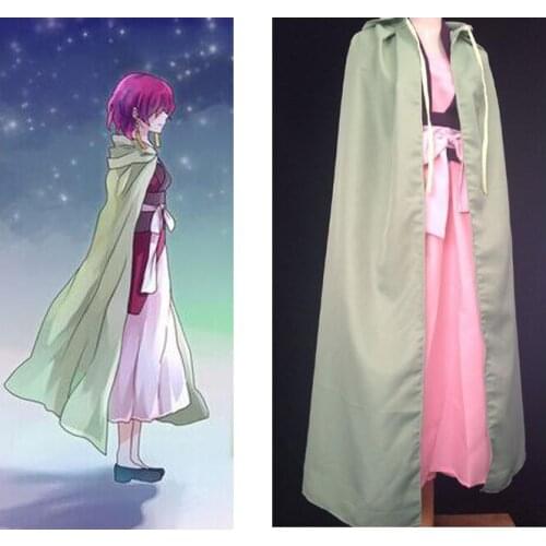 2016 Yona of the Dawn Akatsuki no Yona Cosplay Costume Yona Dress With Cape
