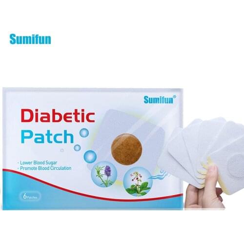 Sumifun 36Pcs/6Bag Diabetic Patch Natural Herbal Cure Lower Blood Glucose Treatment Sugar Balance Medical Diabetes Plaster D1792