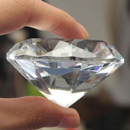 40mm Clear Paperweight Faceted Cut Glass Giant Artificial Diamond Jewelry Decor Cut Glass Giant Artificial Diamond Jewelry Decor