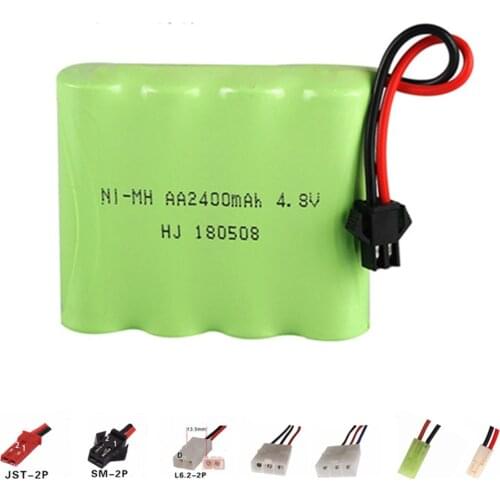 4.8V 2400mAh Ni-MH battery for Rc toys Cars Tanks Robots Boats Guns lighting facilities RC TOYS 4.8v AA Rechargeable Battery