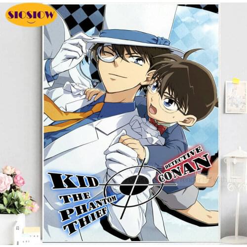 5D Diy Diamond Mosaic Embroidery Cartoon Boy Diamond Painting Detective Conan Kid Full Square Cross Stitch Decor Home Room Teen