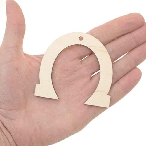50pcs Wooden Horseshoe Cutouts (7cm) Shapes for diy crafts decoration ready to decoration