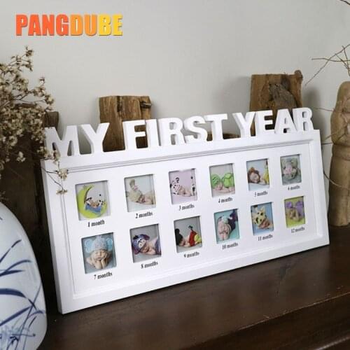 Baby First Year Picture Frame My First Year Baby Frame for Baby Gift Bebe Memories 12 Month Souvenirs Gift "MY FIRST YEAR"