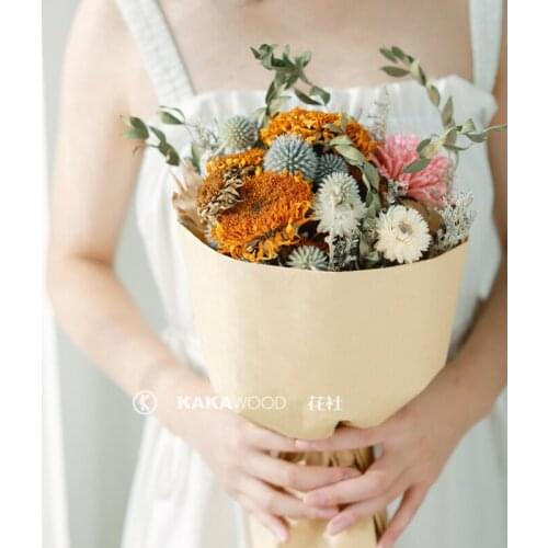 Imported Japanese Natural Dried Flower Floral Set Hua Window Display Home Flower Arrangement Ornamental Flower Leather