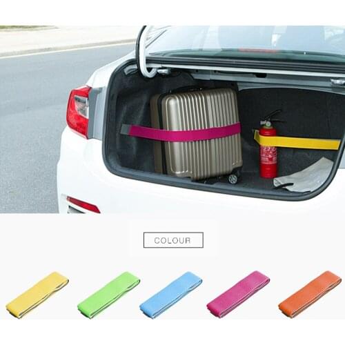 Creative Car Trunk Storage Device Hook and Loop Strong Adhesion Fixed Straps Solid Color Baggage Debris Anti-drop Magic Stickers