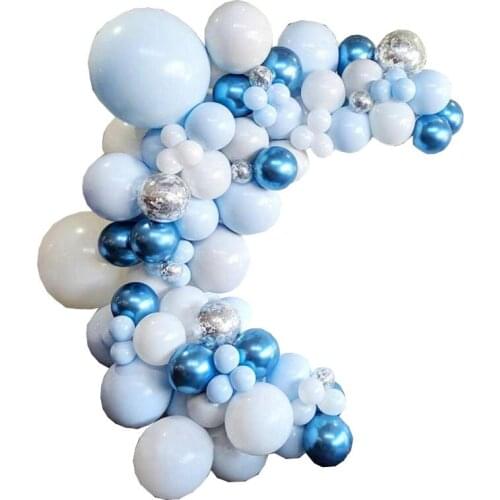 Blue Ocean Macarons Latex Balloon Birthday Decoration Party Supplies Wedding Decoration Globos Chain Set Wholesale