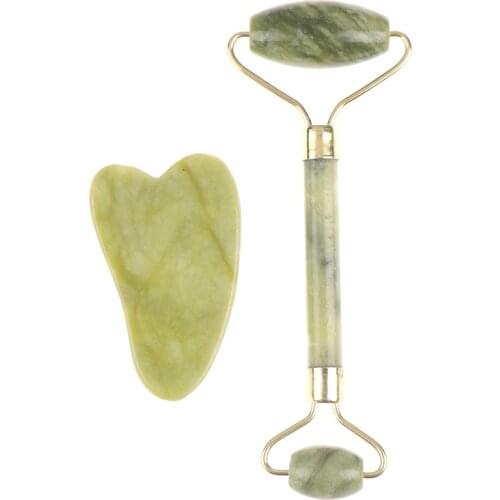 5styles Scrapping Plate Massage Roller Gua Sha Tool Natural Jade Scraper Massager Eye Face Neck Thin Lift Relax Slimming Tools