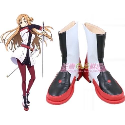 Sword Art Online The Movie: Ordinal Scale Yuuki Asuna Anime Customize Boots Costume Customized Accessories Halloween Party Shoes