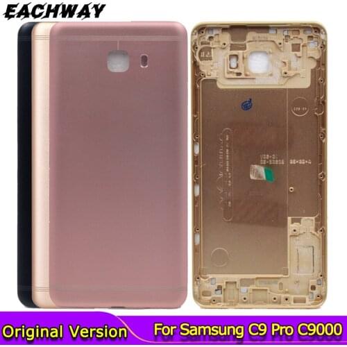 6.0" Metallic For Samsung Galaxy C9 Pro C9000 Back Battery Cover Door Rear C9000 Housing Case For SAMSUNG C9 Pro Battery Cover