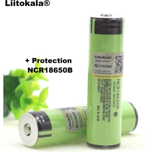 Liitokala New Original 18650 3.7V 3400mah NCR18650B Lthium Battery Protection Board Suitable battery for Flashlight