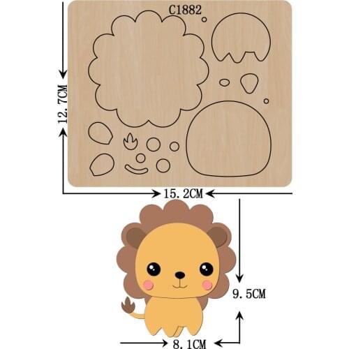 New lion Wooden die Scrapbooking C1882 Cutting Dies