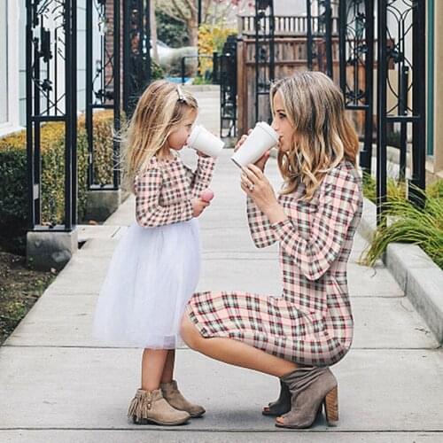 Mother Daughter Matching Clothes Summer Dress Mother And Kids Casual Long Dress Matching Mom Girl Family Clothes Outfits Dresses