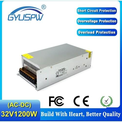 Single Output switching power supply 32V 37.5A 1200W Transformers 110V 220V AC TO DC SMPS for LED Strip Lamp Light