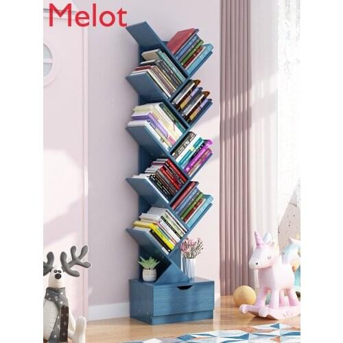 Storage Shelf Floor-Standing Minimalist Creative Student Tree-Shaped Economical Simple Small Bookcase Storage Home Space-Saving