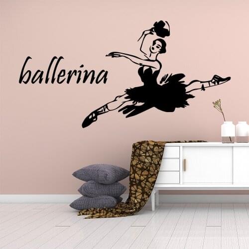 Drop Shipping Ballerina Wallsticker House Decoration For Living Room Bedroom decor Wall Decoration Murals