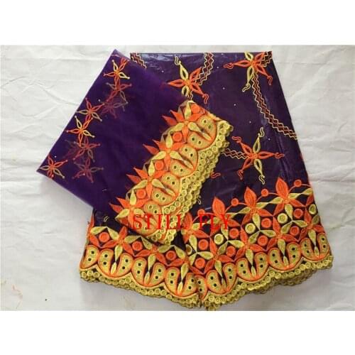 Purple bazin riche brocade fabric with stones fashion bazin riche fabric 2019 nouveau jacquard brocade fabric 5+2yards/lot