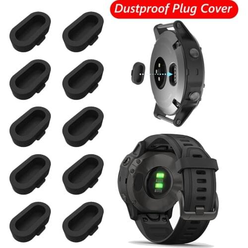 Silicone Dustproof Charger Cover Case For Garmin Vivoactive3 4s 935 USB Dock 245 Fenix 5S 5 5X Plus 6 6S 6X Pro Watch Accessorie