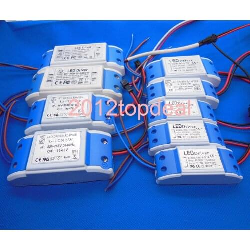 LED Power Driver Supply 300mA 85-265V For 1-3x1w 4-5x1w 4-7x1w 8-12x1w 8-15x1w 13-21x1w 18-36x1w 6-10x3w 36w 48w High Power LED