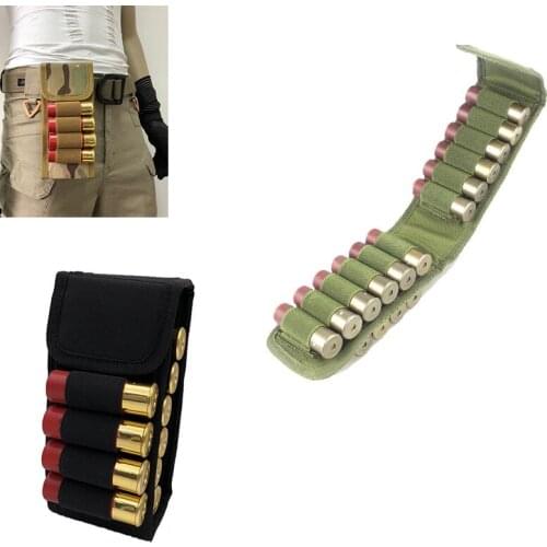 Tactical 12G Bullets Package Molle Belt Carrier 16 Round Shells Package Portable Hunting Military Bullet Bags Magazine Pouch