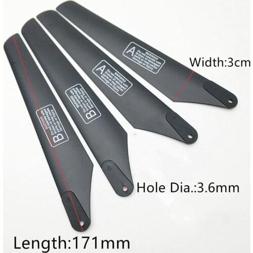 Vehicles & Remote Control Toys 171mm 17cm Plastic Main Blades For LH1206 1306 RC Helicopters Spare Parts Accessories
