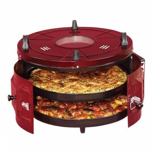 Uğur Double Tray Oven Enamel Round Drum Oven Double trays turk style anatolian traditional 220v homogeneous cooking appliance