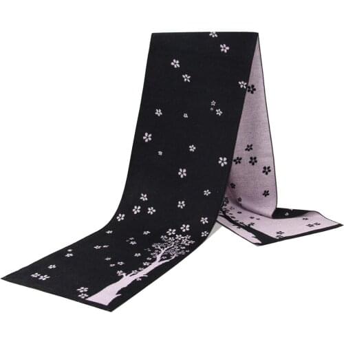 Winter Cashmere Scarves Tassel Women Black White Print Muslim Hijab Scarfs for Ladies Pashmina Female Head Scarf Stole